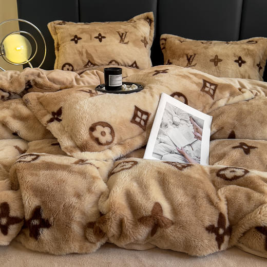 轻奢系睡眠仪式云端般柔软的兔绒四件套 商品图12