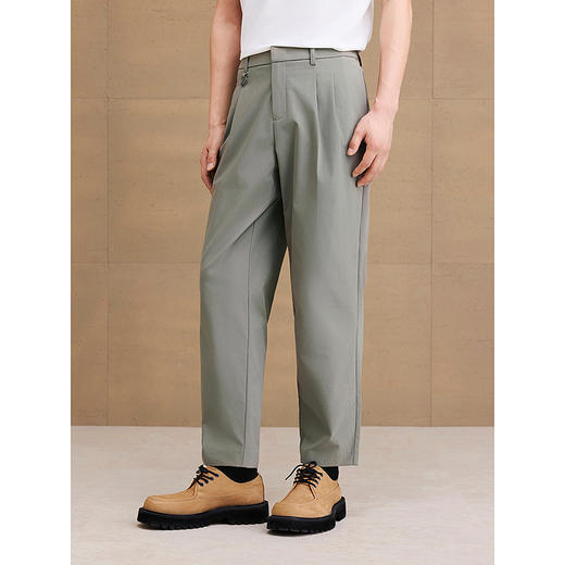 【三防】GXG男装 宽松锥形西装裤通勤男休闲裤长裤 2025夏季新品 商品图2