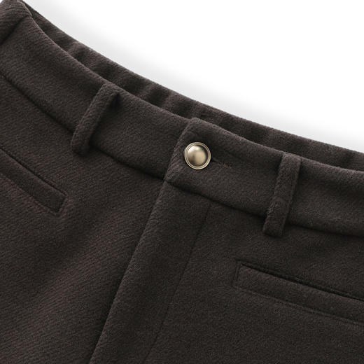 「高货wl」全新升级【铂金会员220/天猫289/差价69】(61754)洛诗琳通勤加厚毛呢长裤2025秋冬休闲直筒窄版阔腿裤女 商品图4