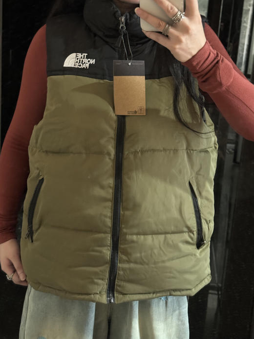 北家纯色拉链字母Logo图案印花宽松无袖马甲 商品图4