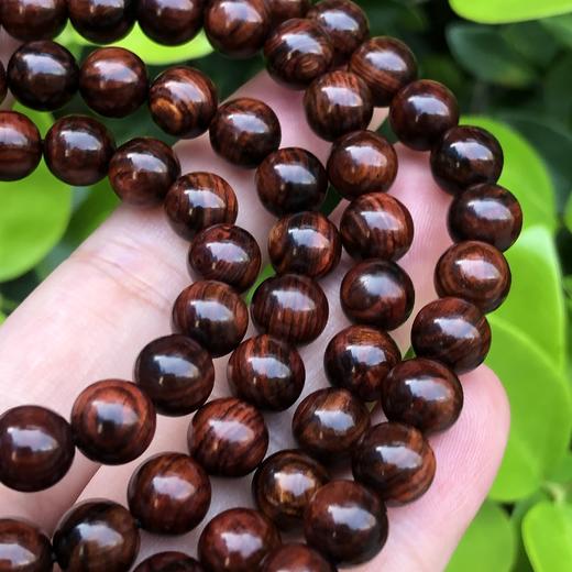 【青山特惠】0.8*108颗海南黄花梨紫油梨满纹老料文玩手串h112 商品图3