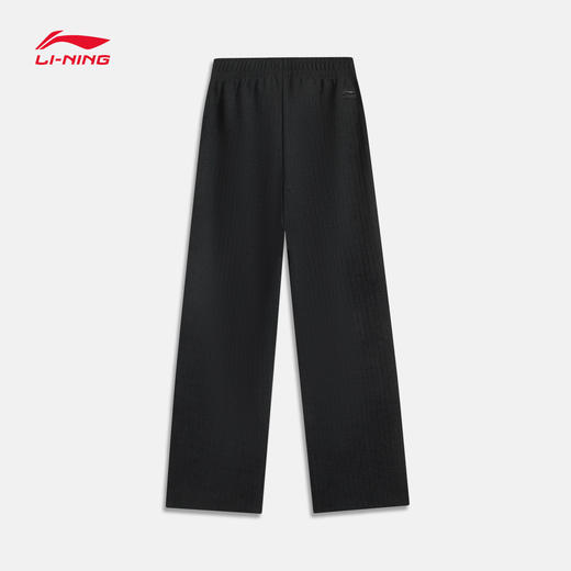 李宁卫裤女士运动生活系列长裤秋季休闲直筒针织运动裤AKLV064 商品图1