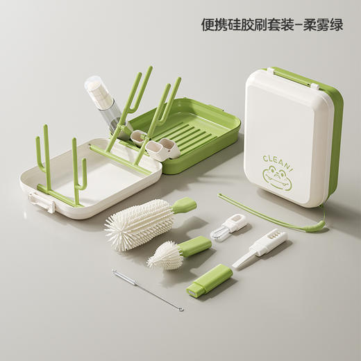 【新品上新】KUB可优比便携奶瓶刷新生婴儿专用洗奶瓶刷子硅胶清洗工具套装 商品图0