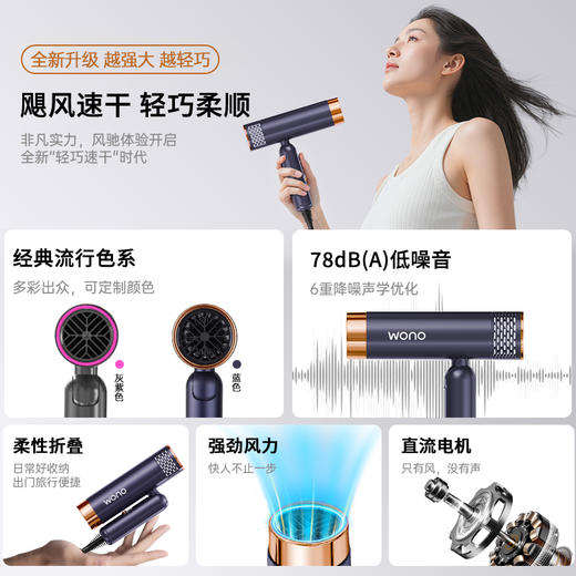 wono吾诺便携折叠电吹风-ME160A 商品图7