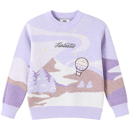 【实体店同款】女童长袖针织衫冬季新款安奈儿童装AG544058 商品图5