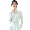 丁摩 女士打底蕾丝衫秋冬新款修身显瘦镂空性感大方半高领5ZF-348 商品缩略图4