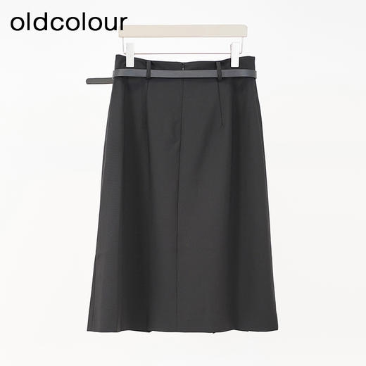 oldcolour欧珂商场同款纯色休闲A字高腰宽松半身裙女Q130613A1 商品图1
