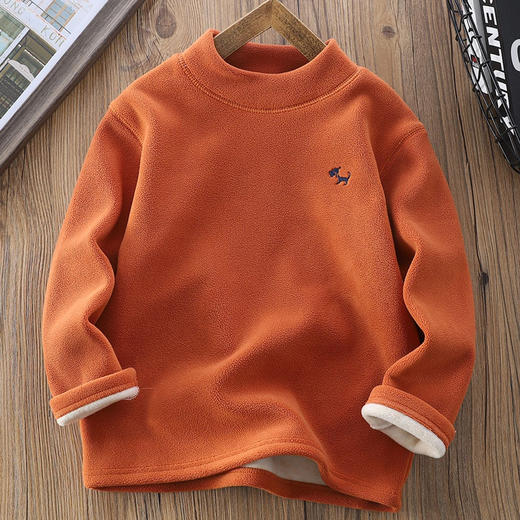 110-170一件过冬打底 儿童半高领打底衫加绒秋冬保暖长袖 商品图6