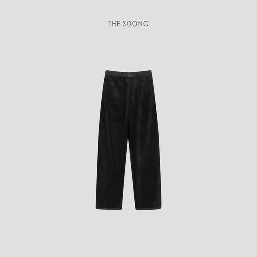 THESOONG"权威裤"加厚加绒天鹅绒面抗皱肌理感中腰休闲裤HBKZ7302 商品图10