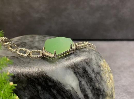 【御珠宫坊】新疆黑羊洞金镶碧玉手链 商品图4