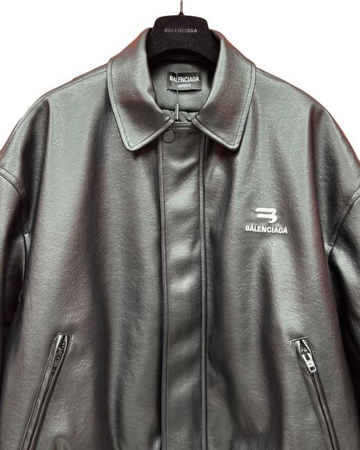 中性款logo刺绣皮衣外套he004 商品图2