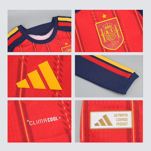 小李子阿迪达斯2026世界杯西班牙主场球员版长袖球衣成人男JZ5776 商品图3