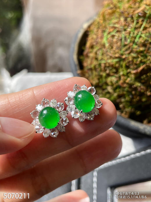 5070211，蛋面耳钉。具体价格微信咨询 商品图2