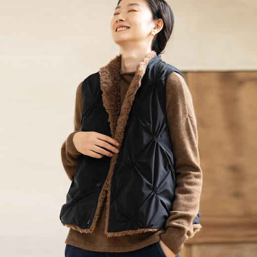 牧衣游进口防水抗污两面穿羽绒马夹 福利款 瑞丰年不支持会员折 商品图0