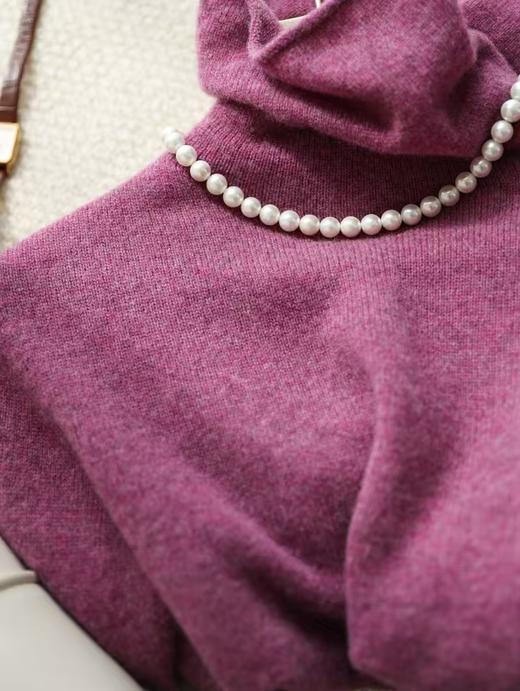 藏地软黄金13.5牦牛绒86.5绵羊毛无缝高领堆堆领打底衫毛衣 商品图12