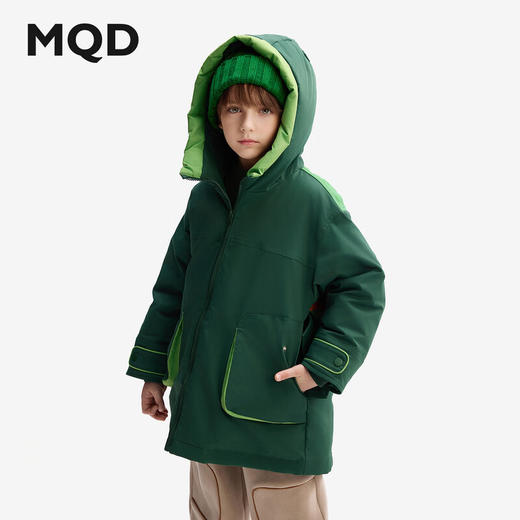 【秒】【MQD】童装儿童羽绒服冬装男童连帽中大童加厚保暖印花外套 商品图1