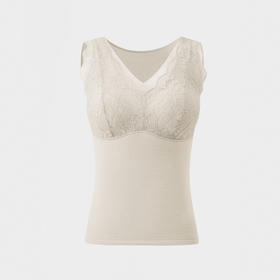 里料3.2%桑蚕丝  蕾丝带杯保暖背心   A-5460