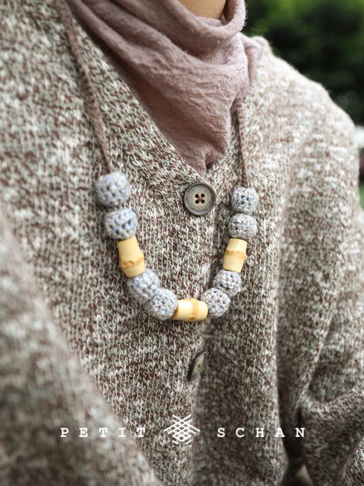 2500积分兑换 PETIT SCHAN小闪 绕指柔 美丽诺羊毛长绒棉手编项链 商品图3