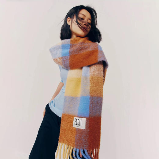 【领券下单立减10元】EDGII棉花糖羊毛围巾 | 柔糯舒适 轻盈蓬松 触感细腻纤柔 梦幻配色 多色可选 商品图1
