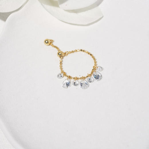 北京仓｜Crystal haze-Eterna-流苏 金色 锆石 戒指［挪威设计师］ 商品图8