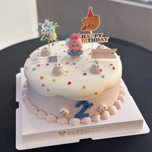 周岁蛋糕（翻糖提前1天预定）小动物摆件不完全一样 商品图0