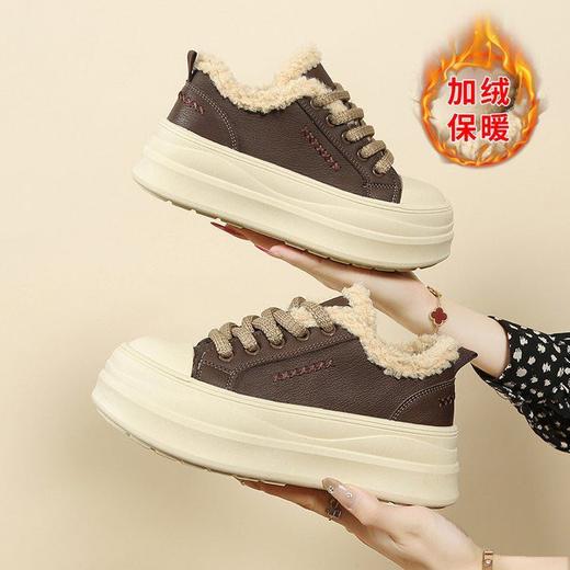 【YW】无忧购加绒复古厚底鞋女冬季百搭保暖运动休闲板鞋8811（截单后3-5天发货） 商品图7