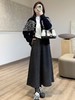 极简平腰羊毛混纺狂遮肉优雅长裙伞裙冬季保暖半身裙 商品缩略图12