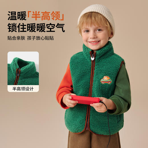 【清仓捡漏】【加绒】【90-120】【精典泰迪】男女童保暖加绒马甲 商品图9