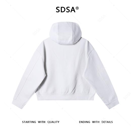 25184SDSA男士秋冬新款痞帅男装美式简约烫钻字母拉链连帽卫衣百搭宽松 商品图5