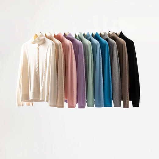 MENG·Baby Cashmere【头等舱】100小山羊绒高领显瘦羊绒衫 商品图2