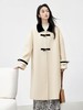 【轻奢双面尼】2525-01（100%绵羊毛）韩版拼色领羊毛双面尼大衣外套-喜出 商品缩略图0
