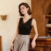 官网1400+ 华家秋冬优可丝磨毛蚕丝内里免穿文胸外穿背心女 法式V领蕾丝保暖吊带 商品缩略图1