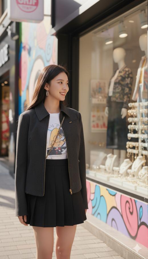 TB拉链装饰短款羊毛夹克 商品图4