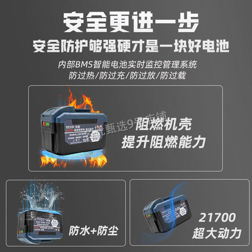 【货号020024】大艺款21700锂电池通用角磨机电扳手电锤通用大电池 商品图3