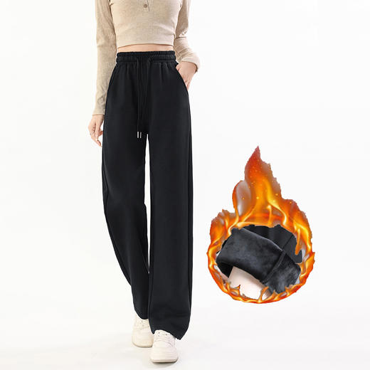 百媚生 加绒加厚裤子秋冬棉保暖裤防寒运动裤CR5182 商品图0