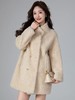 百家好品牌【100%绵羊毛】CF32韩版减龄小香风双排扣中长外套-喜出 商品缩略图0