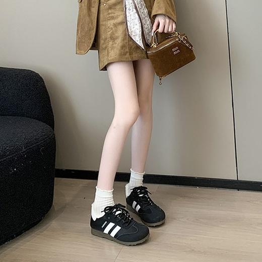 【YW】无忧购加绒保暖秋冬季时尚德训女鞋百搭休闲运动板鞋0796（截单后3-5天发货） 商品图8