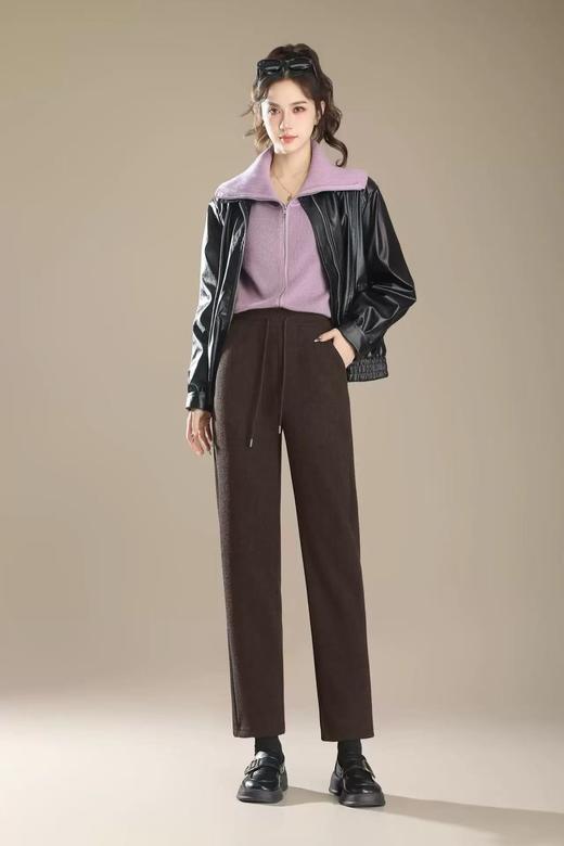 LS竹纤维女士加绒小脚裤6505 商品图0