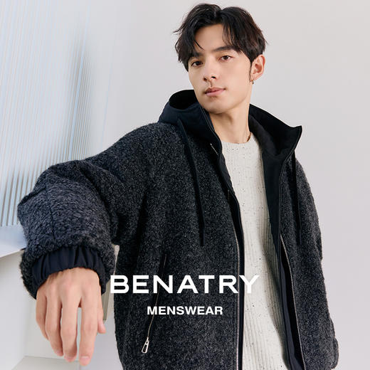 贝纳川羊毛连帽羽绒服ECT405136 商品图4