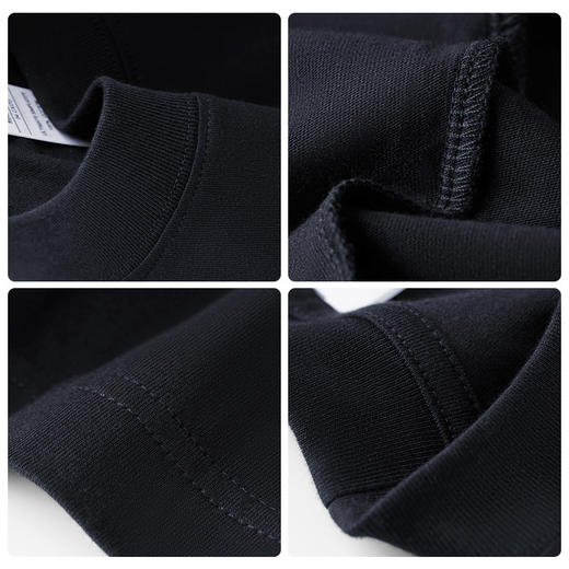 【69元2件】重磅230g纯棉长袖 休闲宽松印花字T恤 商品图3