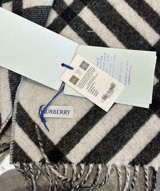 bbr格纹战马双面羊绒围巾披肩 商品图7