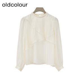 oldcolour欧珂春季新款商场同款时尚纯色长袖套头衫女Q140122A1