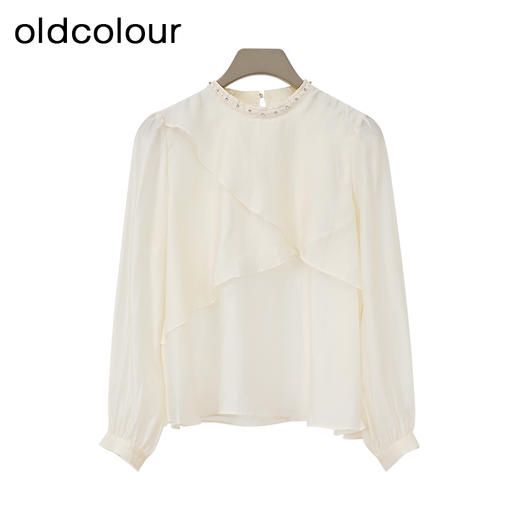 oldcolour欧珂春季新款商场同款时尚纯色长袖套头衫女Q140122A1 商品图0
