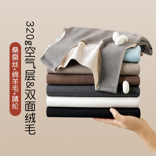 甄选 · 320g 桑蚕丝+绵羊毛 德绒面料 · 保暖背心 商品图4