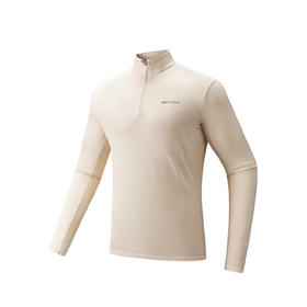 安踏户外加绒长袖t恤男冬季新款半拉链加厚运动服上衣152546406N