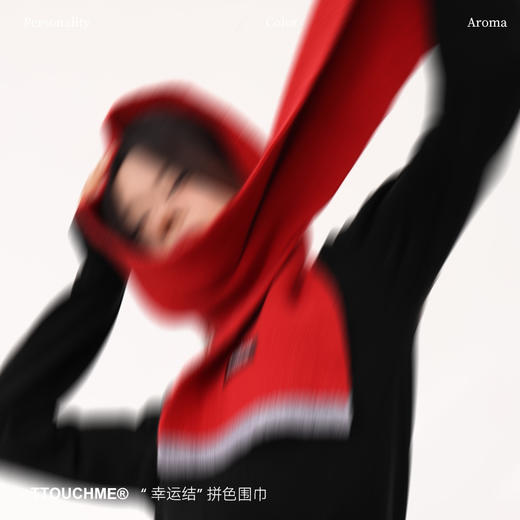 【￥25.9换购】TTOUCHME幸运结拼色围巾 男女通用情侣款秋冬季韩版百搭显白毛线拼色冬天护颈情侣围脖 商品图3