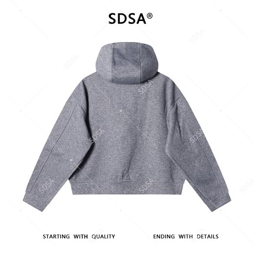 25184SDSA男士秋冬新款痞帅男装美式简约烫钻字母拉链连帽卫衣百搭宽松 商品图5