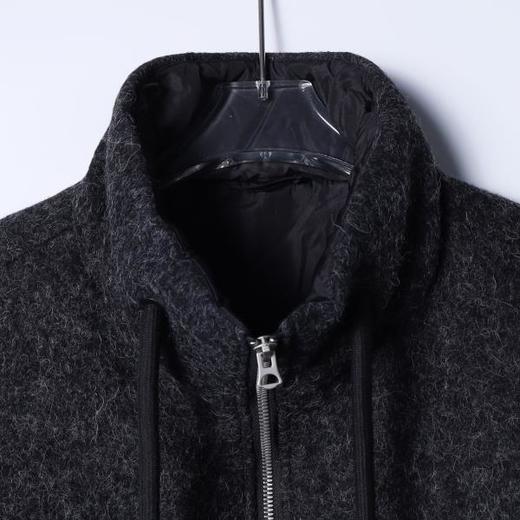 23797SDSA秋冬新款痞帅男装简约时尚拉链立领鹅绒服重工下摆松紧外套 商品图2