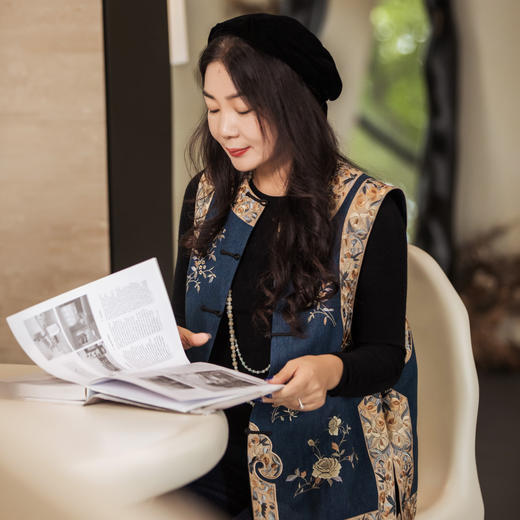 【林栖设计小店】（现货）天丝牛仔马甲短褂新中式2026早春新款上衣女1961112 商品图2