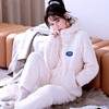 希燕茵睡衣女秋冬季珊瑚加绒加厚羊羔绒外穿家居服拉链立领2025新款套装XY0019★ 商品缩略图1